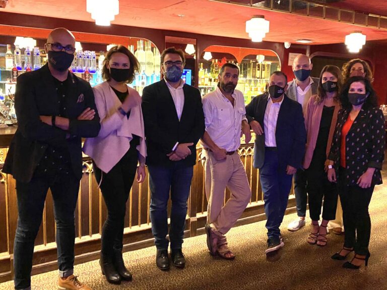 Representants de la destinació i d'Amargura Cultura, a més de l'actor Joan Romà Ortiz, a Madrid.
