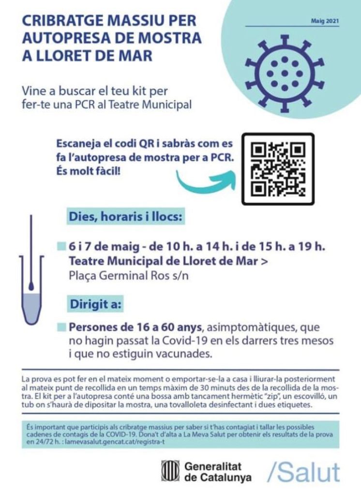 cribatge massiu lloret de mar covid 19