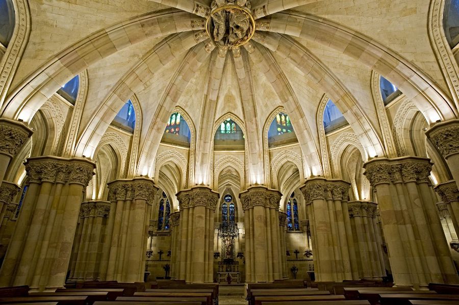 La cripta de la Sagrada Família, a on es farà el concert.