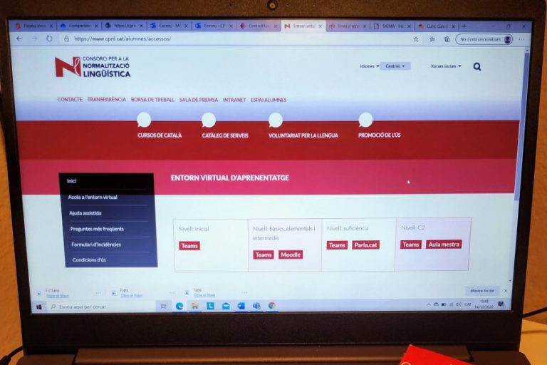 Els cursos de català es faran telemàticament (Oficina de Català de Lloret)