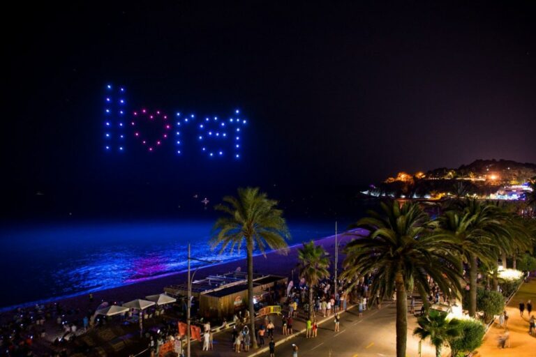 Figura de l'espectacle de drones, amb el nom de Lloret, de l'any 2021
