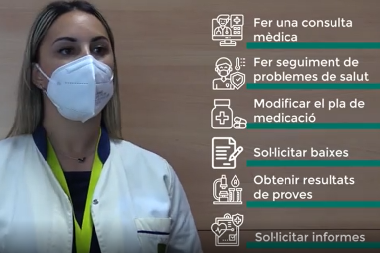 Verònica Rodríguez presentant l'econsulta (CSMS)