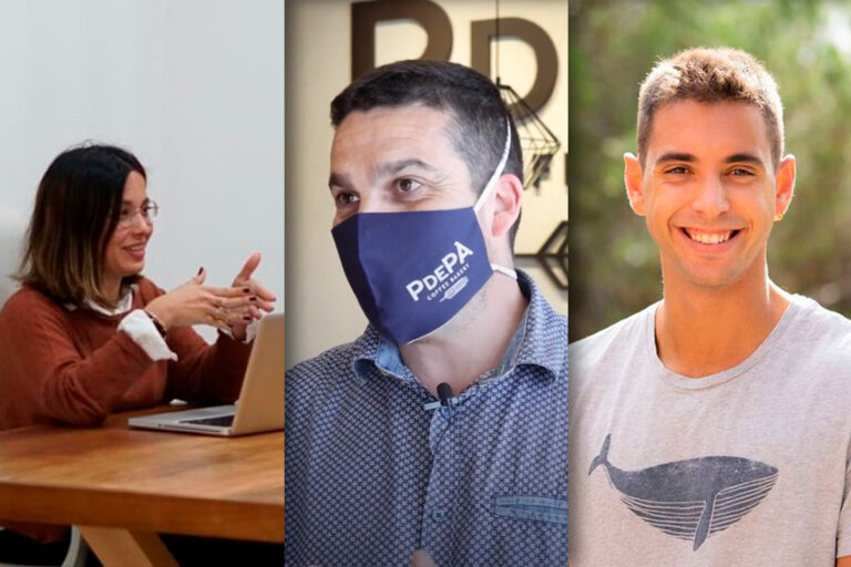 Míriam Clua, Nino Gómez i Isaac Lloveras, els tres convidats a la taula rodona
