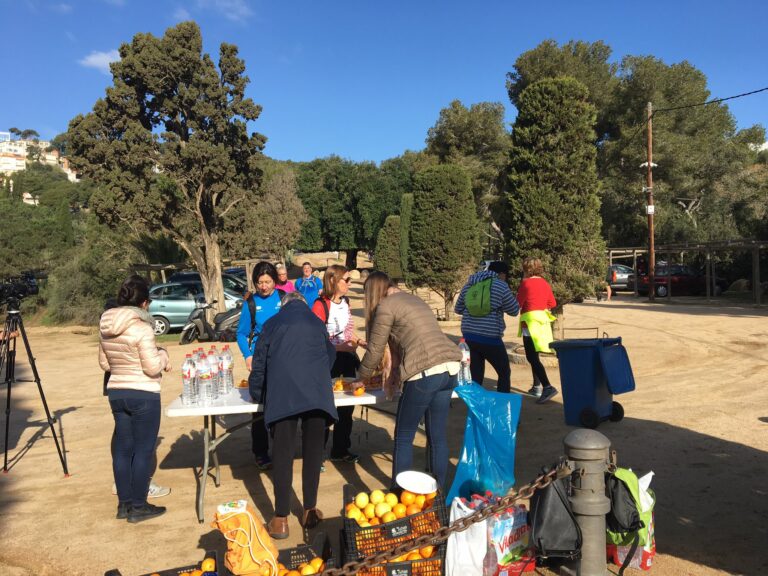Parada a Santa Cristina, de la Marxa de les Ermites.