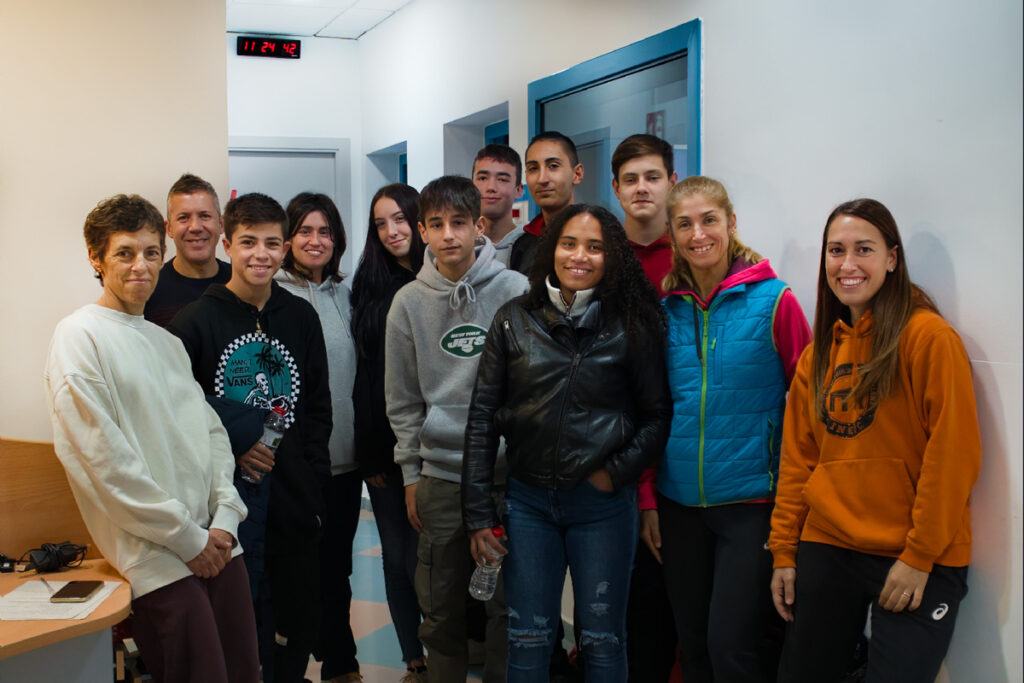La visita d'alguns alumnes, a la ràdio