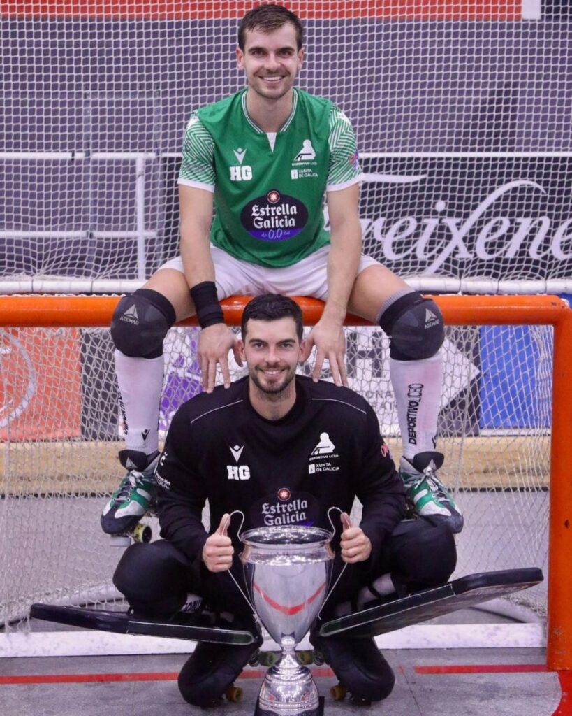 Marc i Carles Grau, amb la Copa del Rei que van guanyar amb el Liceo