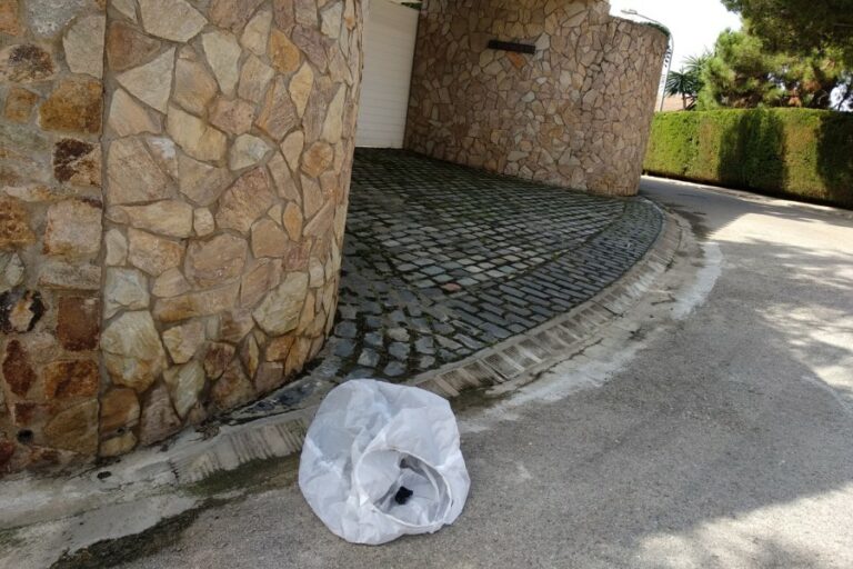 Un dels globus que han anat a parar al veïnat de Lloret de Dalt.