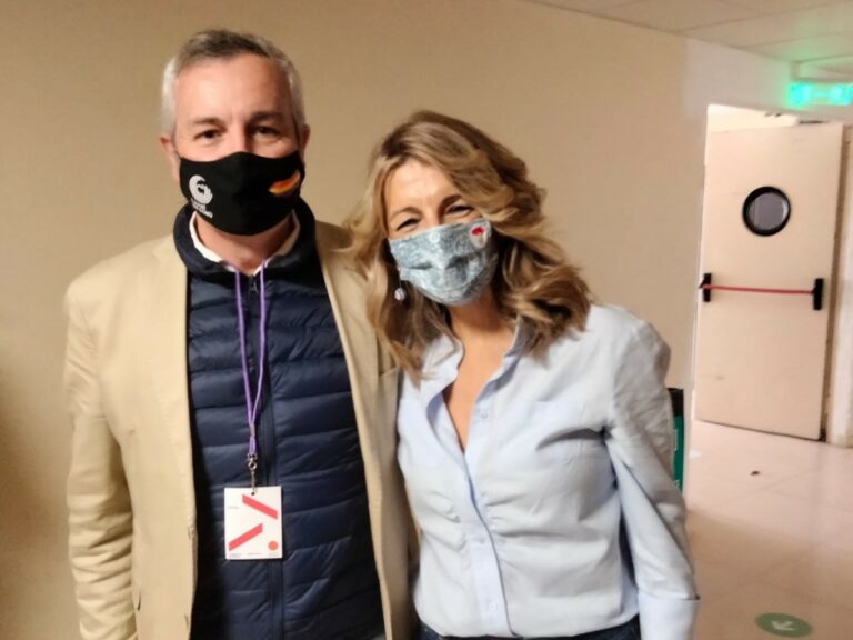 Frederic Guich amb Yolanda Díaz (Catalunya en Comú)