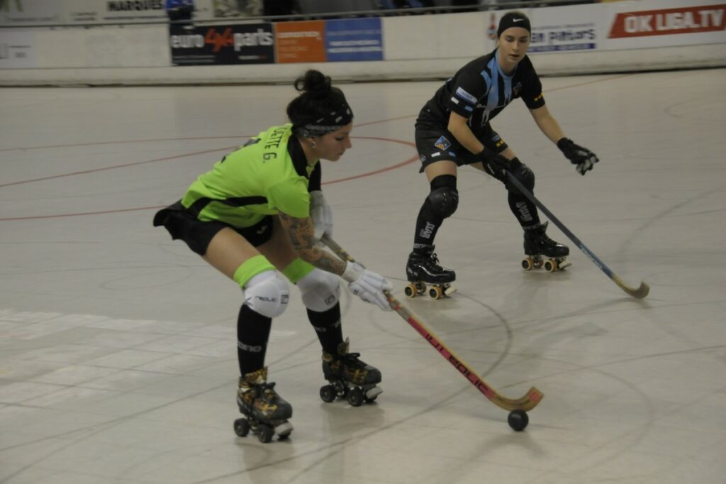 Odette Garcia, en una jugada del partit (Club Hoquei Lloret)