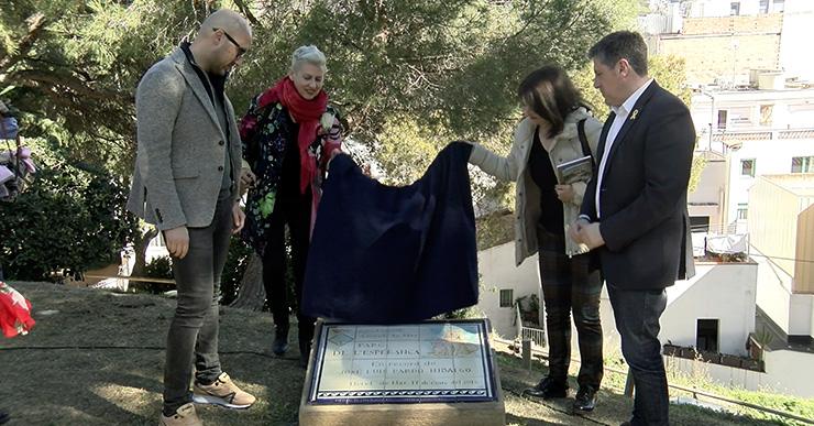 José Luís Pardo ja té una placa en record seu al parc de l’Esperança