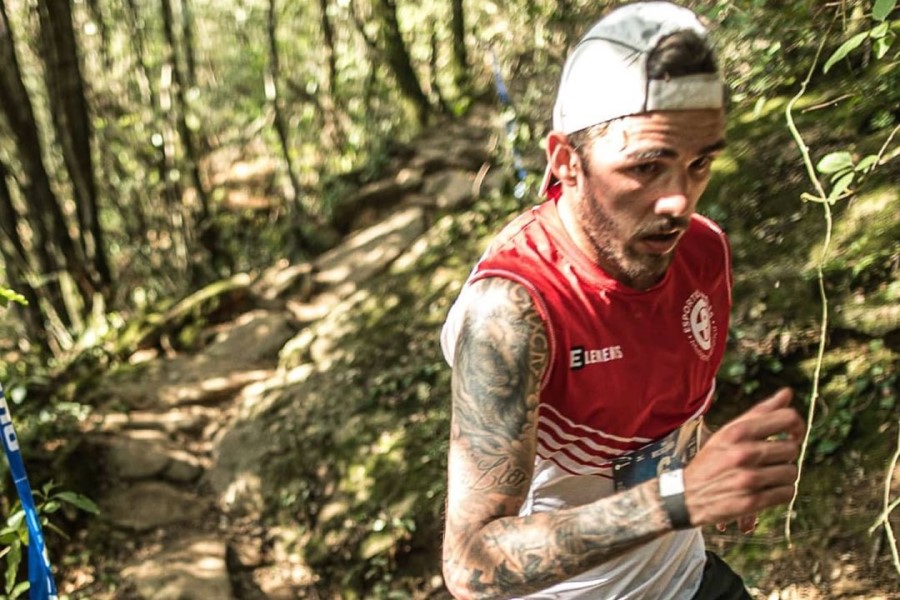 Jonathan Romeo, durant la cursa (Trail Rocacorba)