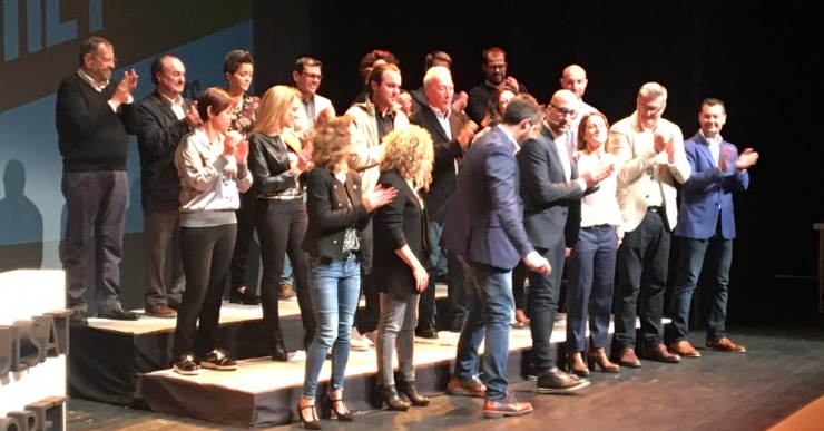 Albert Robert, Ana Garcia-Castany, Jordi Sais i Marina Nicolàs acompanyen Jaume Dulsat als primers llocs
