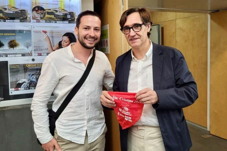 Adrià Lamelas i Salvador Illa, al congrés nacional del PSC