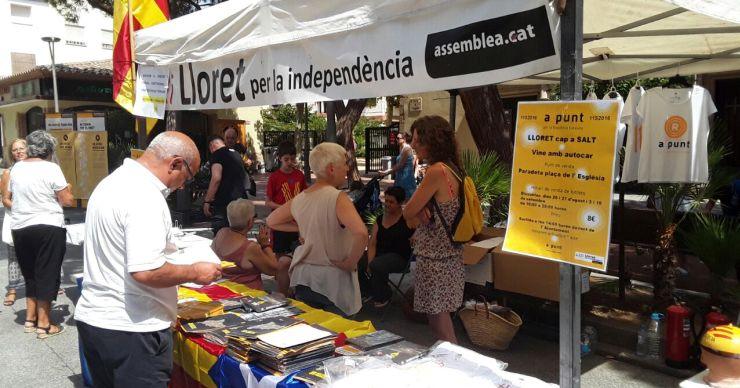 Lloret per la Independència serà a la plaça de l’Església els propers tres dissabtes