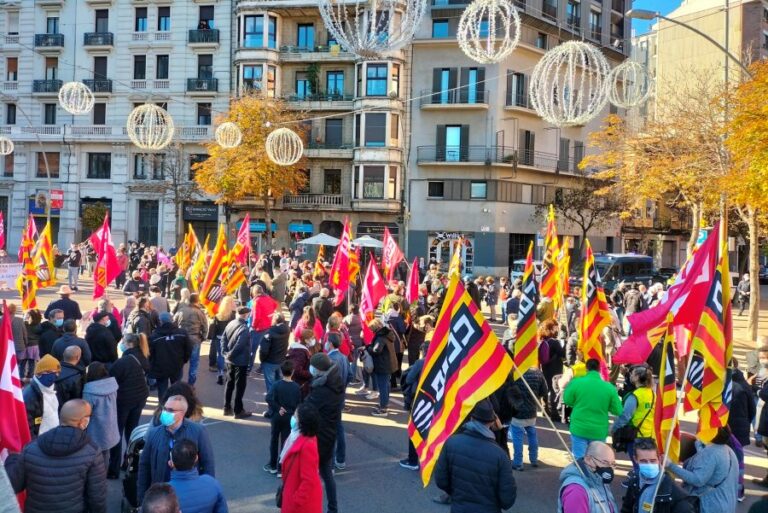 Protesta de CCOO dies enrere a Girona.