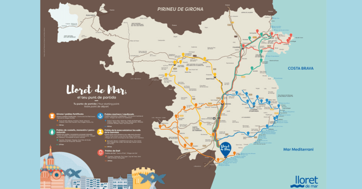 Cinc rutes per conèixer les comarques gironines amb Lloret com a punt de partida