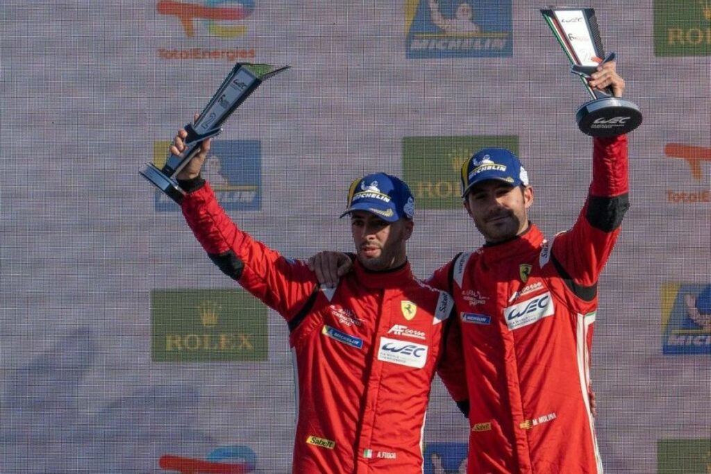 Molina i el seu company d'equip de Ferrari