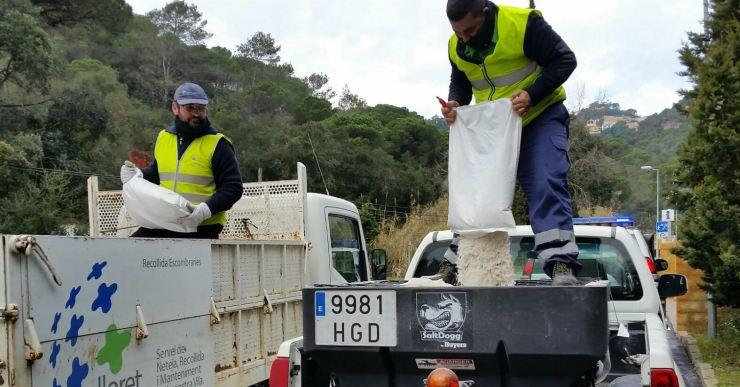 La neu ha afectat aquest matí lleument la zona alta del terme de Lloret
