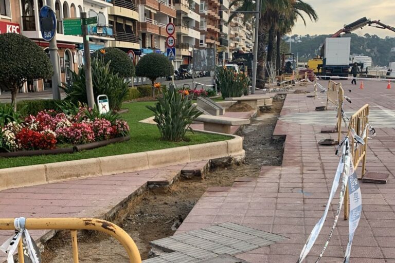 Les obres, al Mirador dels Campions