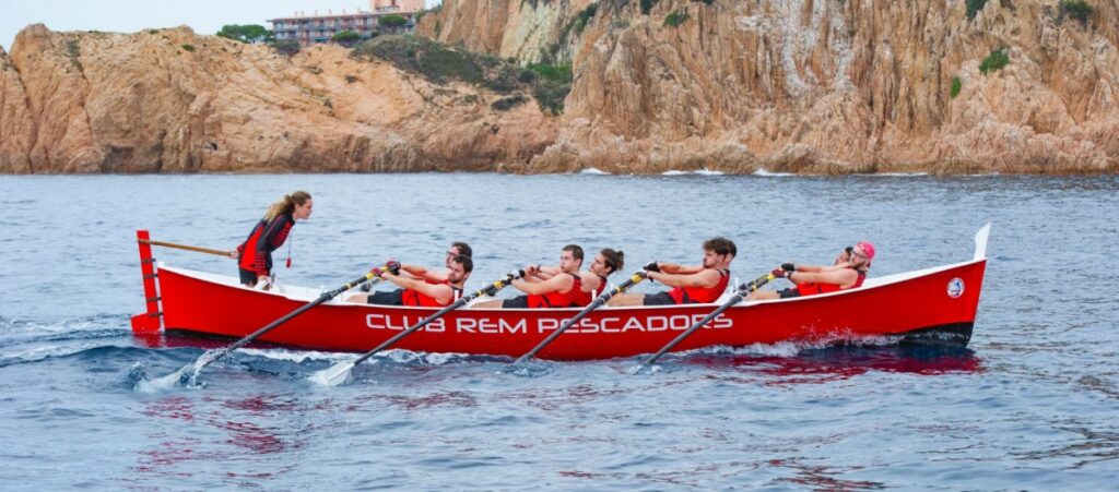 El sènior masculí en una regata d'aquesta temporada (Pescadors)