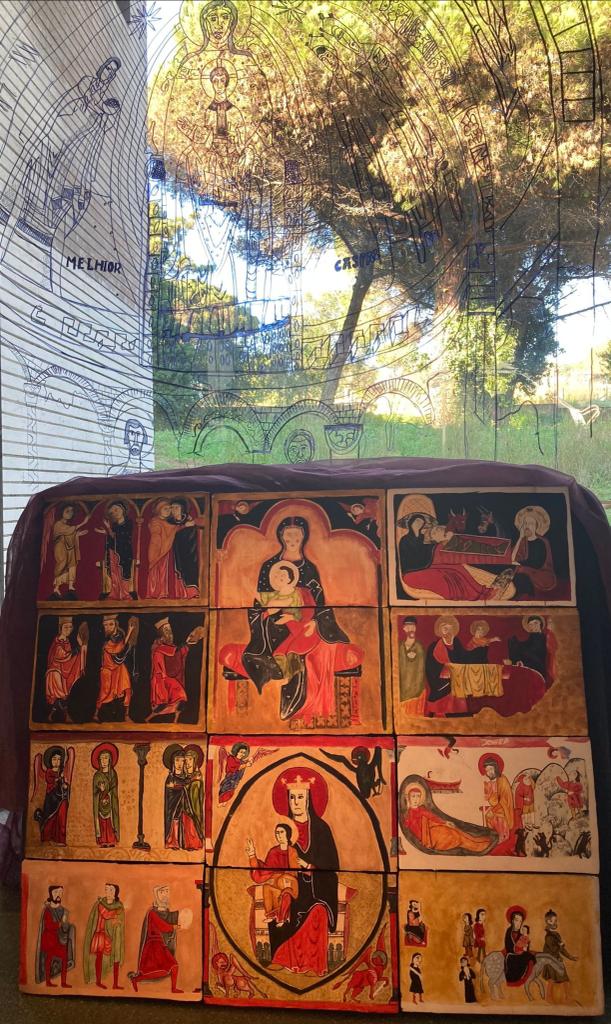 El pessebre del Batxillerat Artístic de l'institut Coll i Rodés.