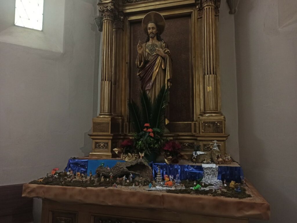 Un dels pessebres que es poden visitar a l'església