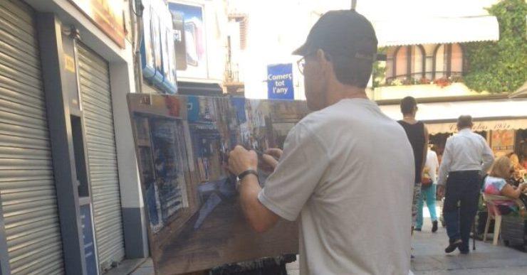 Baixa la participació al concurs de pintura ràpida, però puja la qualitat de les obres