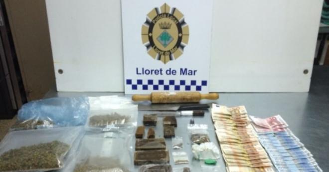 Desmantellen un punt de venda de droga a Lloret de Mar