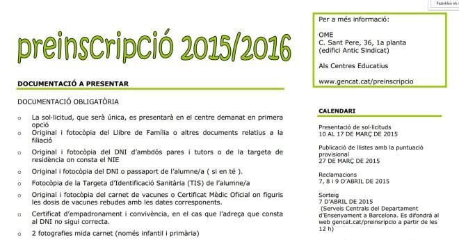 Obertes les preinscripcions per a nous alumnes d’escoles i instituts