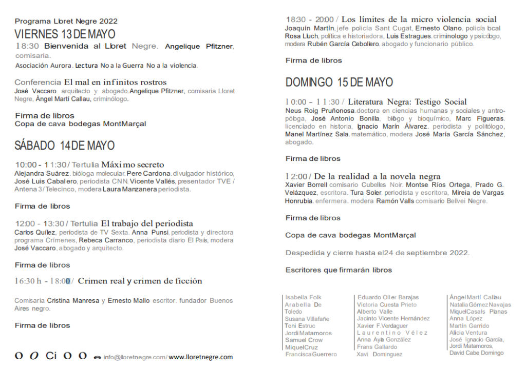 Programa de Lloret Negre 2022