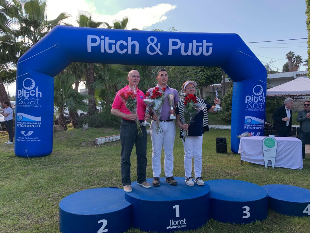 Els tres guanyadors de l'International Catalan Open de Pitch&Putt