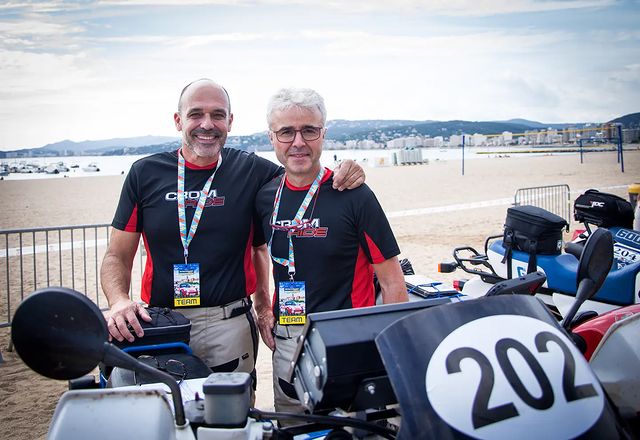 Jordi Martí i Xavier Tibau, en la prova de motor.