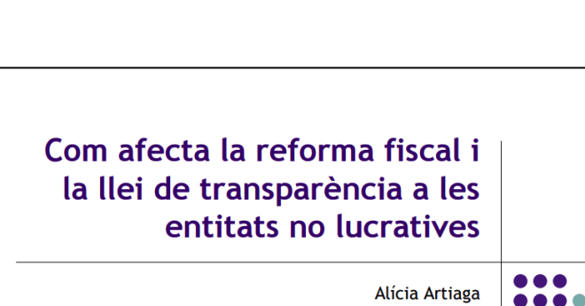 Xerrada al Rieral per explicar com afecta la reforma fiscal a les entitats