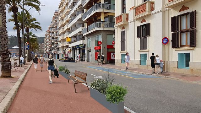 Render de com podria quedar el passeig (Ajuntament de Lloret de Mar)