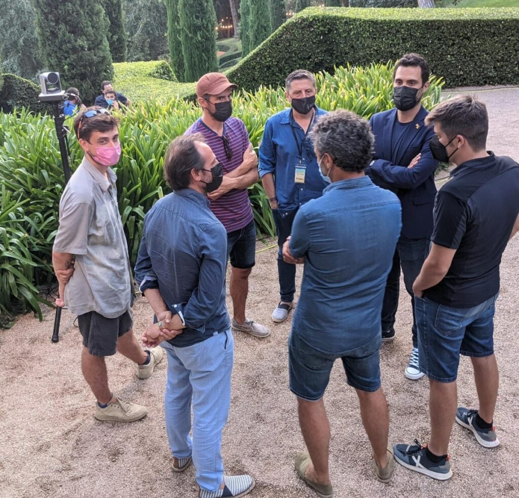 Roger Torrent conversant amb Els Amics de les Arts (ERC Lloret)