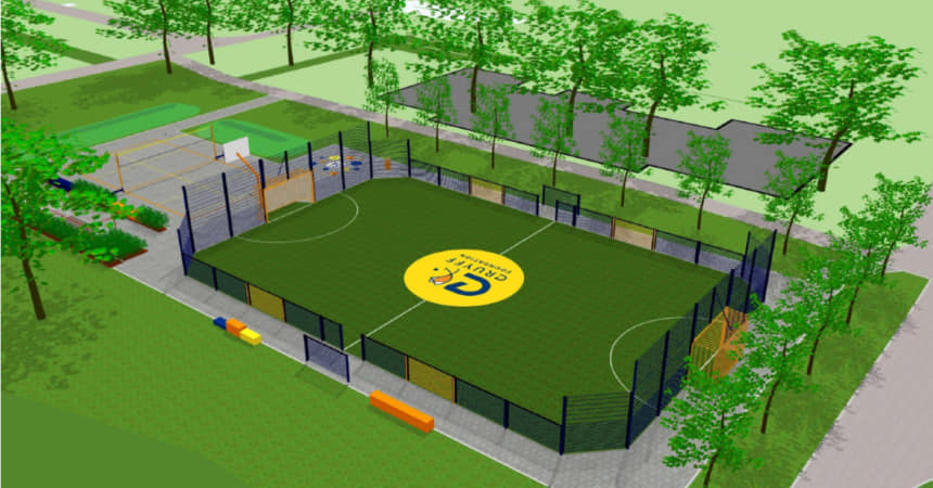 Simulació de com quedarà el nou espai esportiu.