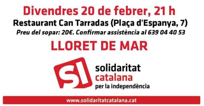 Solidaritat explicarà als lloretencs quin és el seu full de ruta de cara al 27-S
