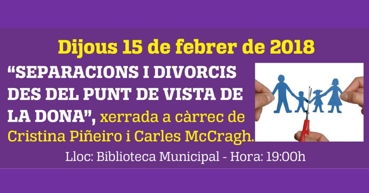 Xerrada sobre separacions i divorcis des del punt de vista de la dona, als Dijous de l’Aurora
